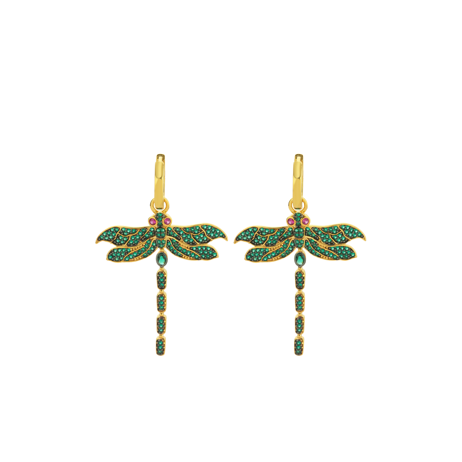 MINI DRAGONFLY HOOP EARRINGS