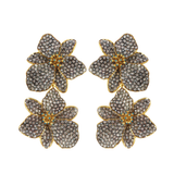 DOUBLE ORCHIDS BLOOM EARRINGS