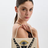 EVIL EYE BYZANTINE LINEN BAG