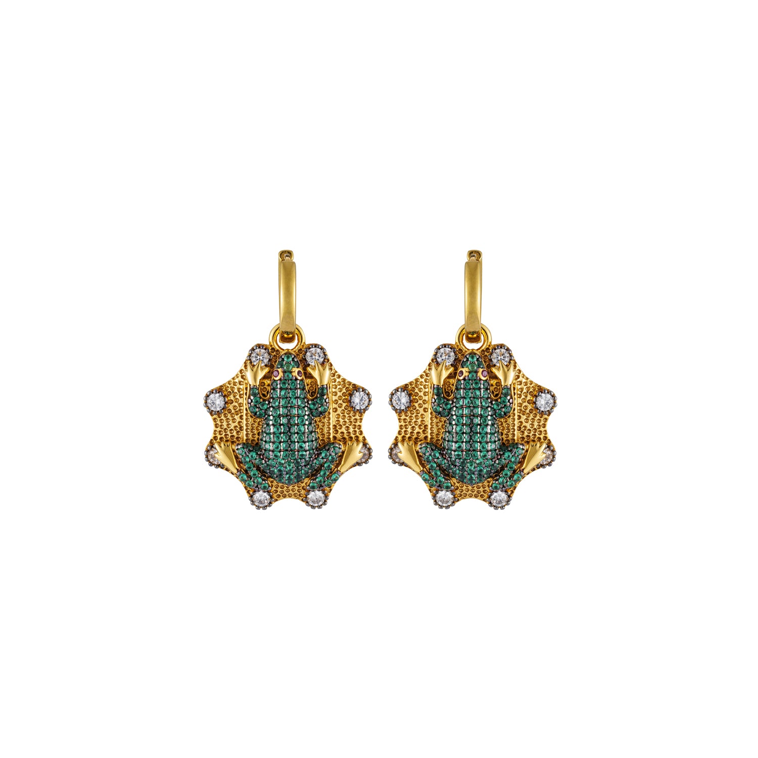 FROG SHIELD EARRINGS