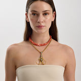LANGOUSTINE BONIBON CORAL NECKLACE