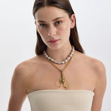 LANGOUSTINE GREY PEARL NECKLACE