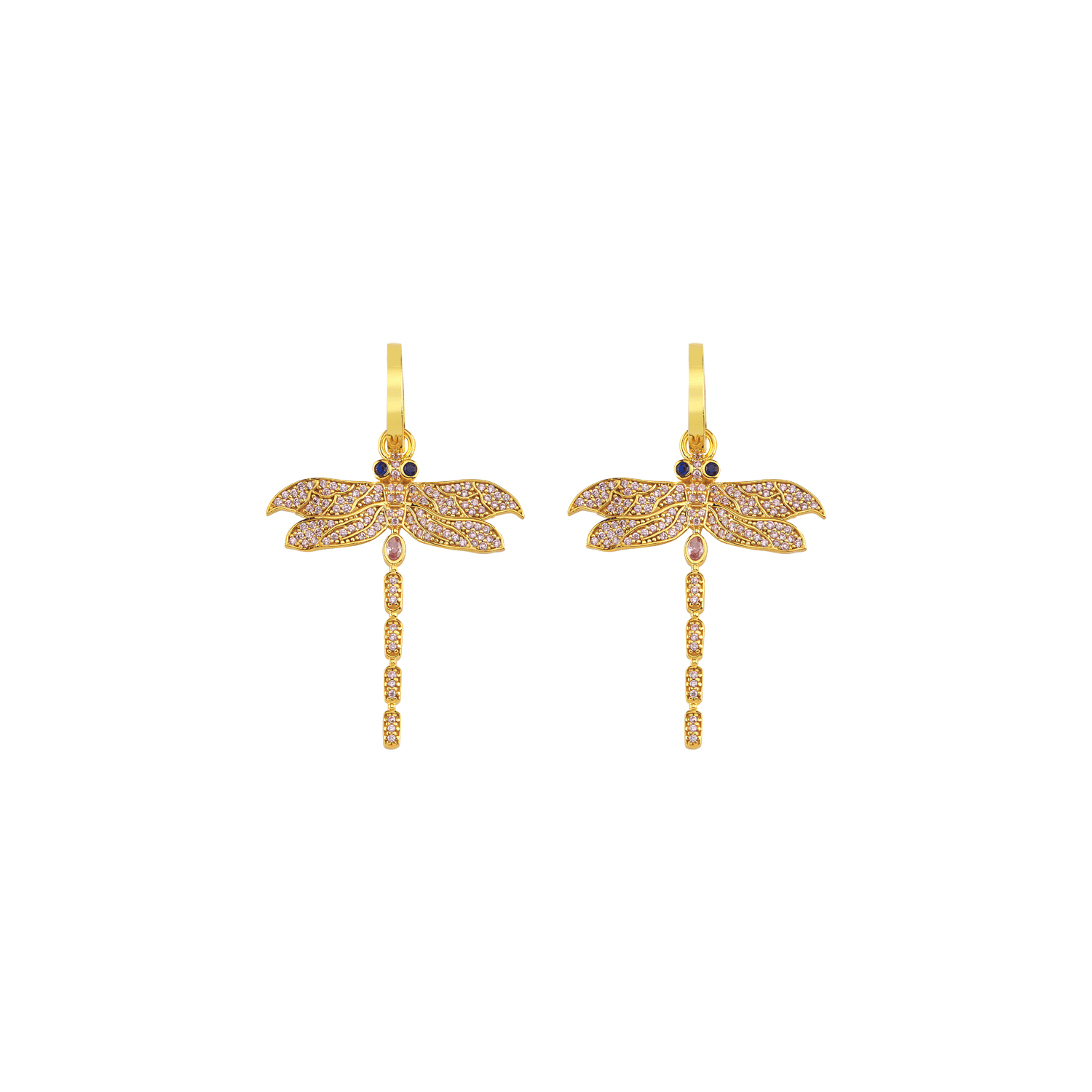 MINI DRAGONFLY HOOP EARRINGS