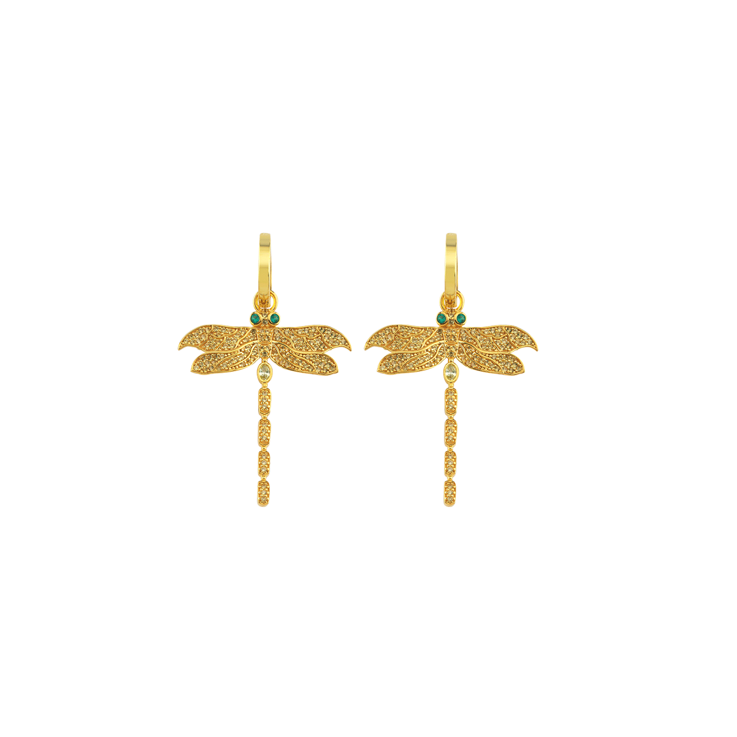 MINI DRAGONFLY HOOP EARRINGS
