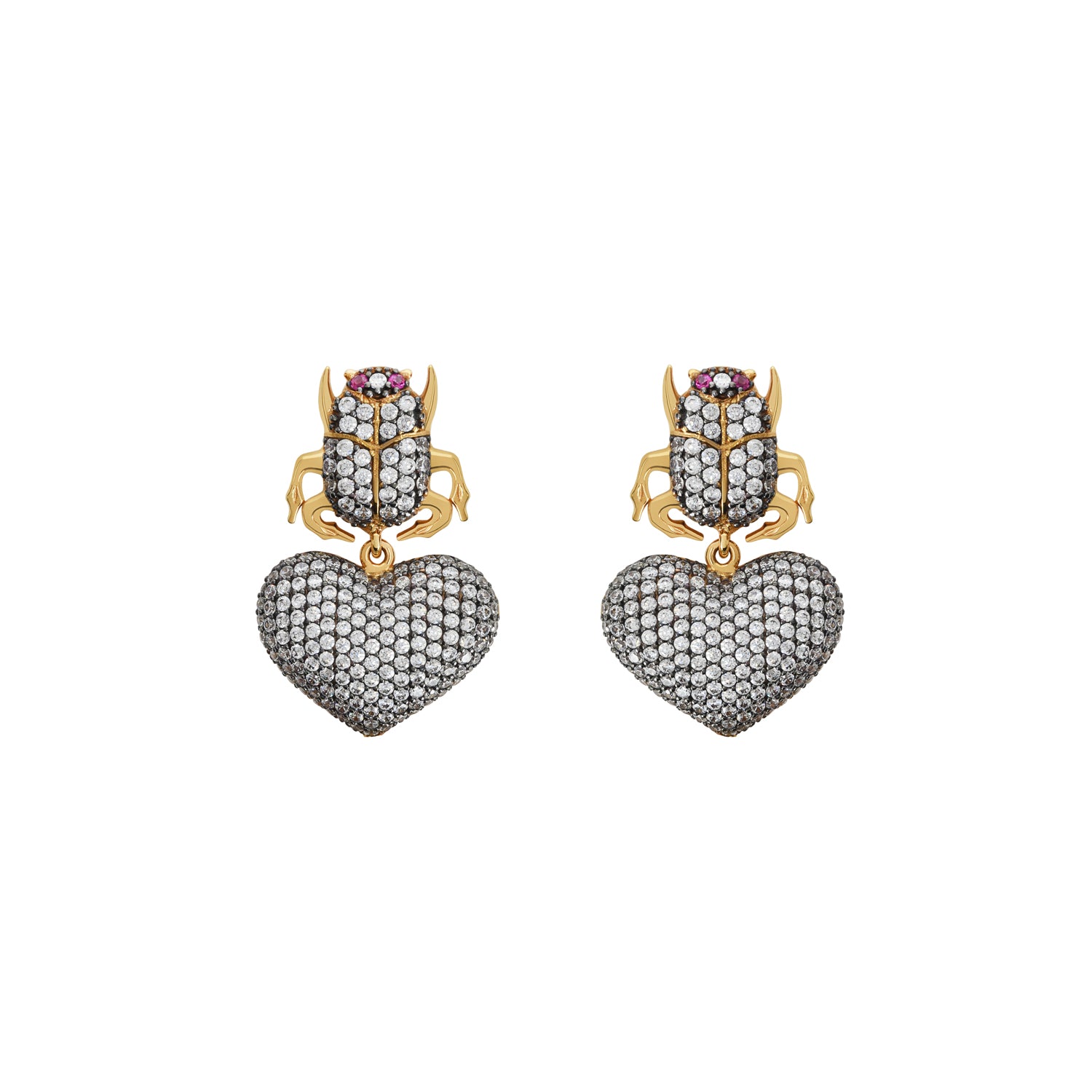 MINI SCARAB MON AMOUR EARRINGS