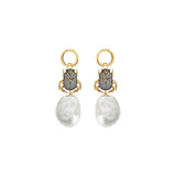 SCARAB BAROQUE HOOP EARRINGS