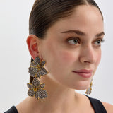 DOUBLE ORCHIDS BLOOM EARRINGS