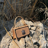 TARTARUGA RAFFIA DECO BAG