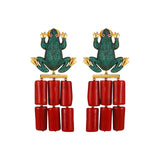 FROG CORAL EARRINGS