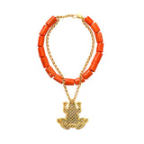 MEGA FROG CORAL NECKLACE